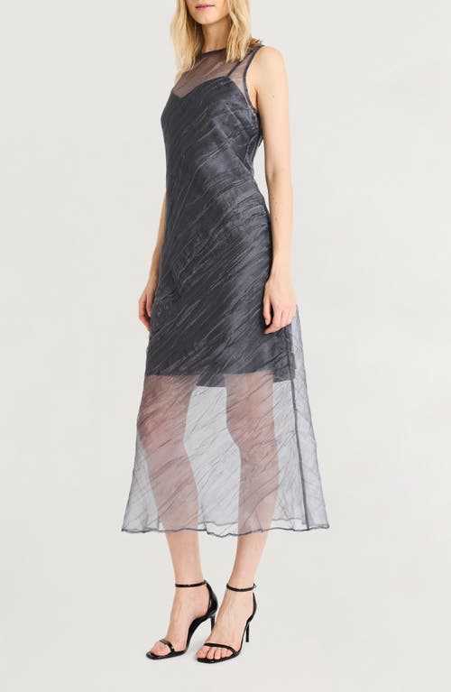 Shop Luxely 2-piece Stream Organza Slipdress In Grey