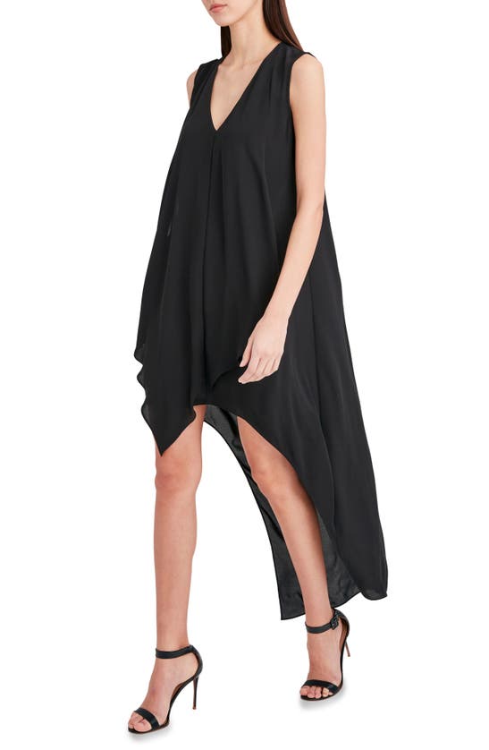 Shop Bcbgmaxazria Sleeveless High-low Dress In Black