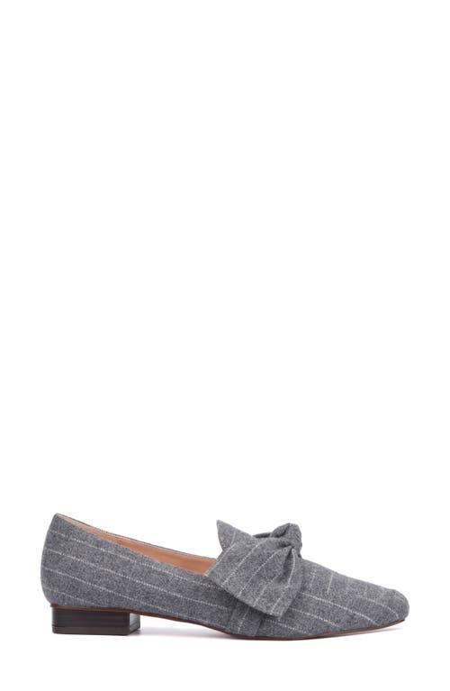 New York And Company Dominica Bow Loafer In Grey Stripe