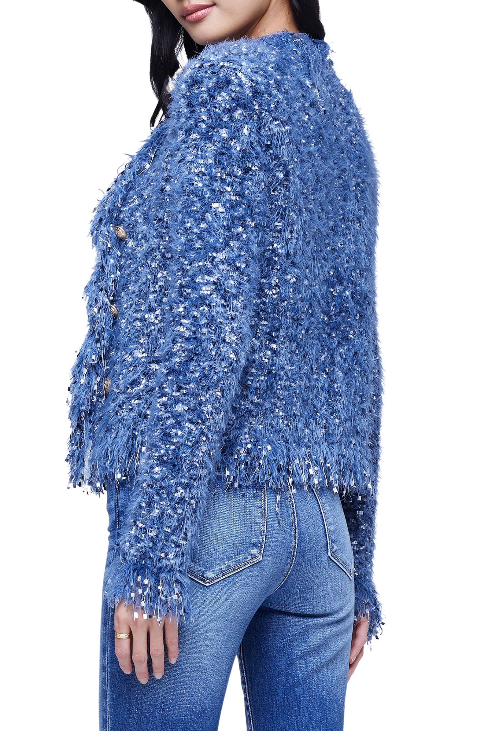 L'AGENCE Confetti Knit Cardigan Nordstrom