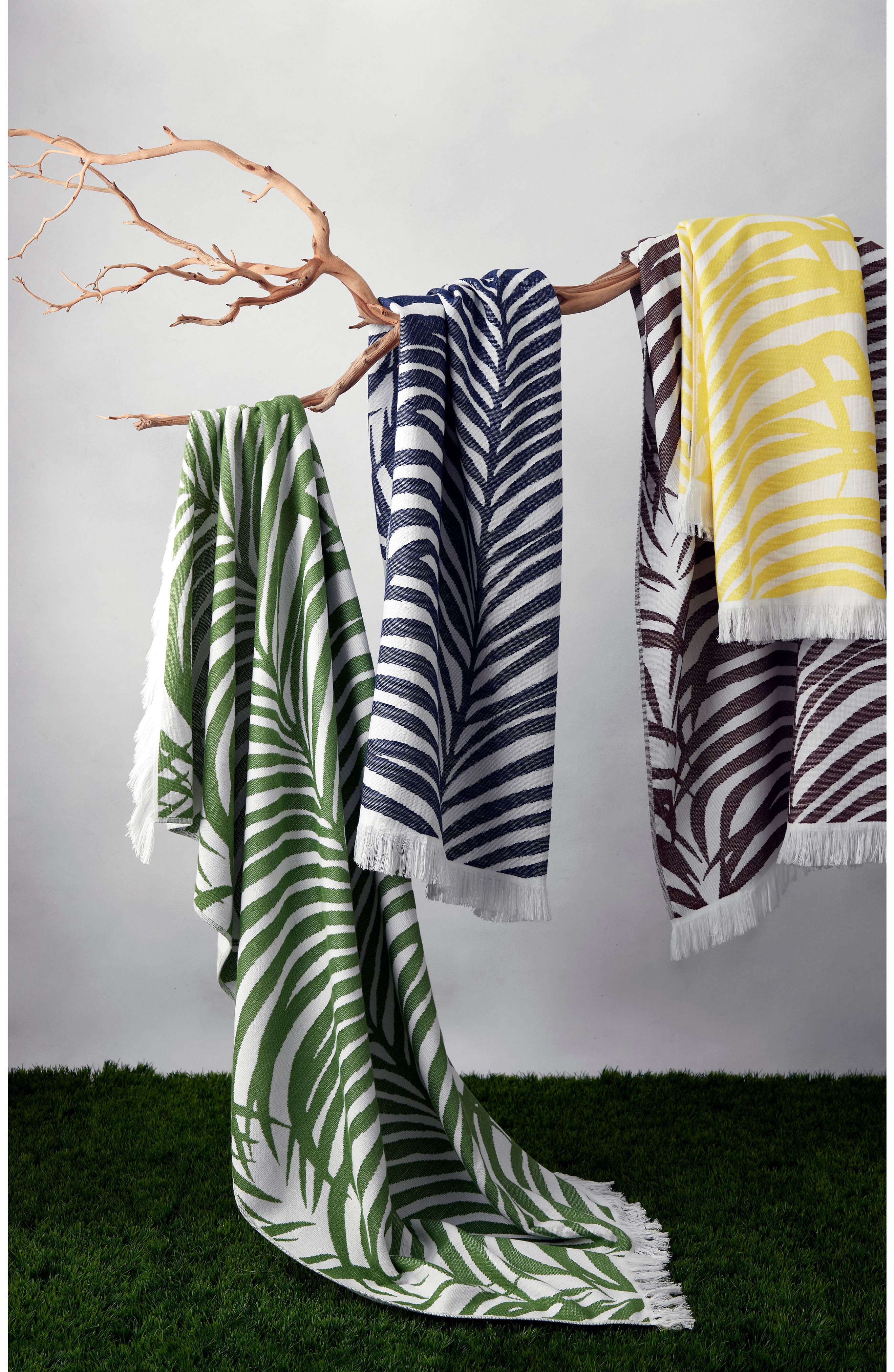 Matouk Zebra Palm Print Beach Towel Nordstrom
