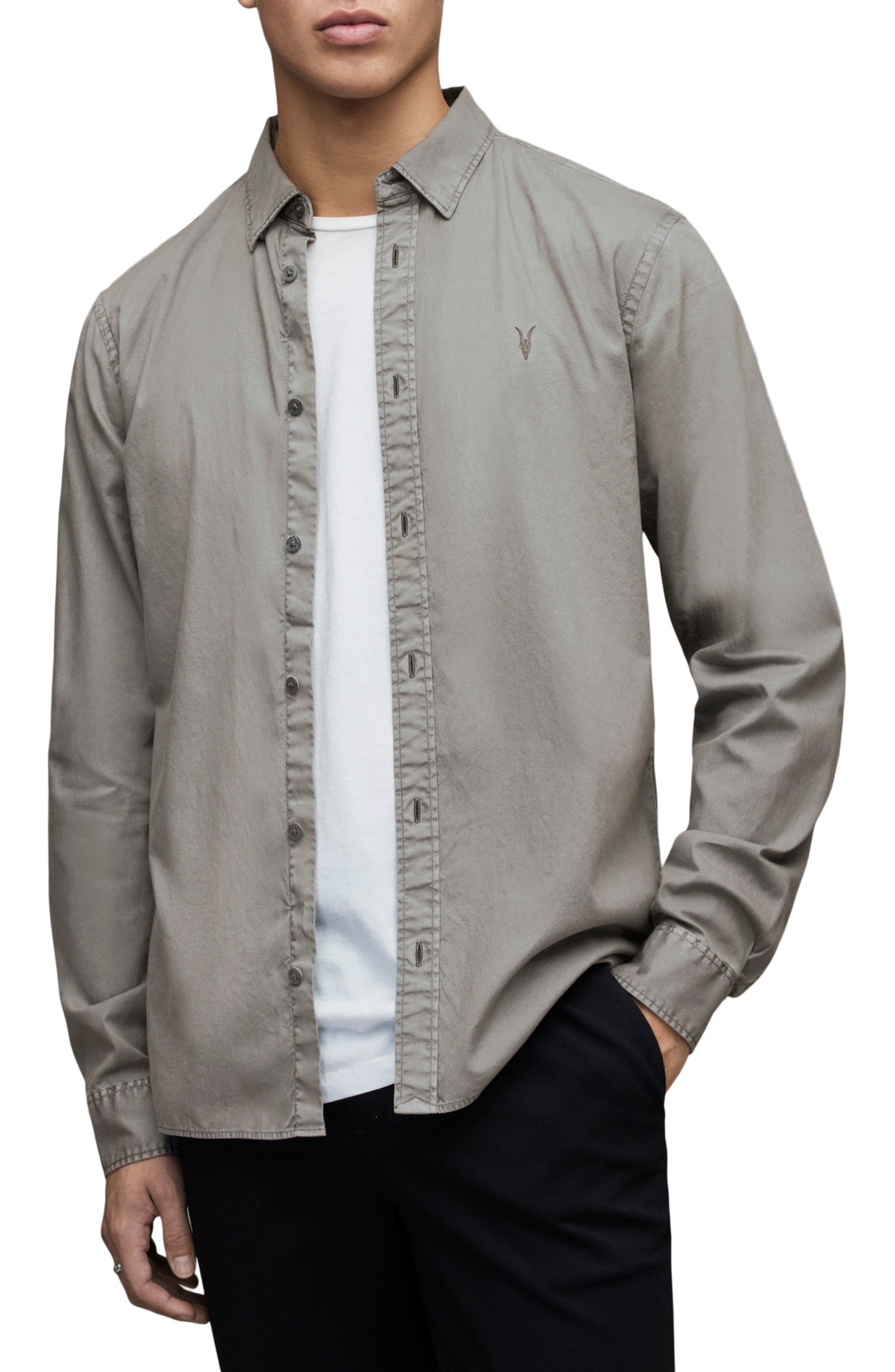 Buy ALL SAINTS Hawthorne Cotton Slim Fit Shirt