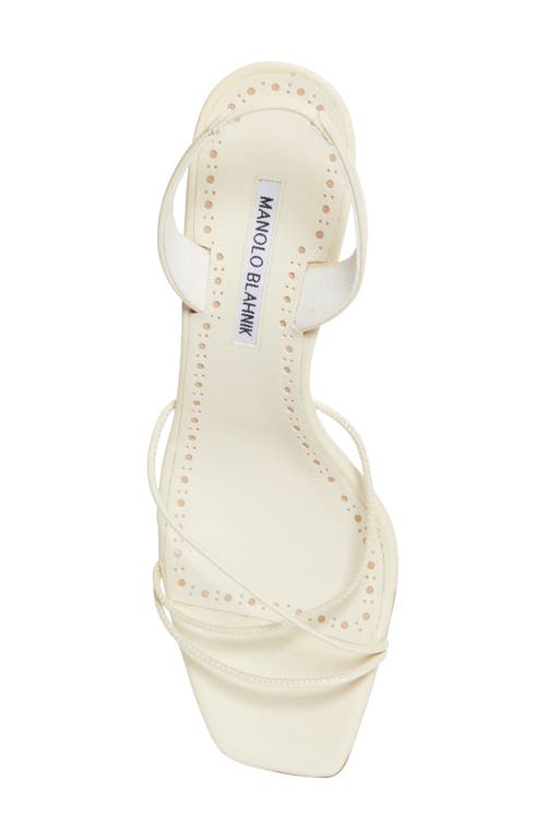 Manolo Blahnik Ninfea Slingback Sandal In Ivory
