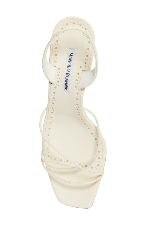 Shop Manolo Blahnik Ninfea Slingback Sandal In Ivory