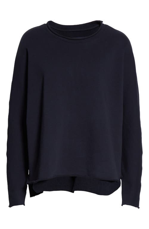 Frank & Eileen Anna Long Sleeve Capelet Sweatshirt In British Royal Navy