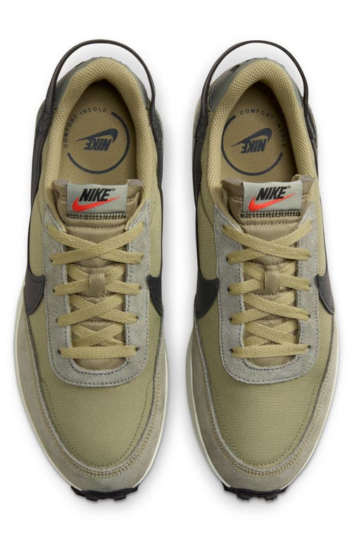 Nike Waffle Debut Retro Sneaker In Olive/olive/dark Stucco