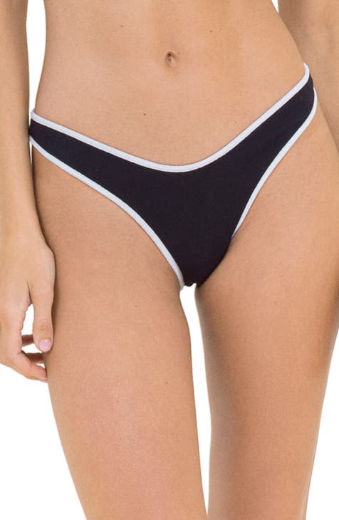 BECCA Fern/Black Handkerchief Reversible Bikini Swim Top, US Small