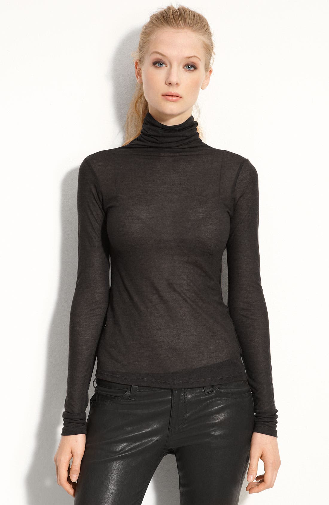Twenty Sheer Fitted Turtleneck Nordstrom