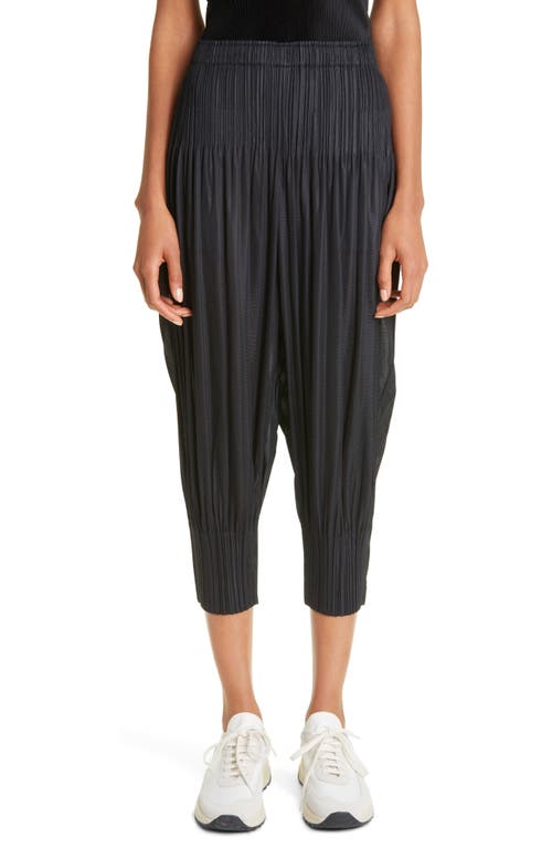 Pleats Please Issey Miyake Fluffy Basics Pants in 15-Black | Smart