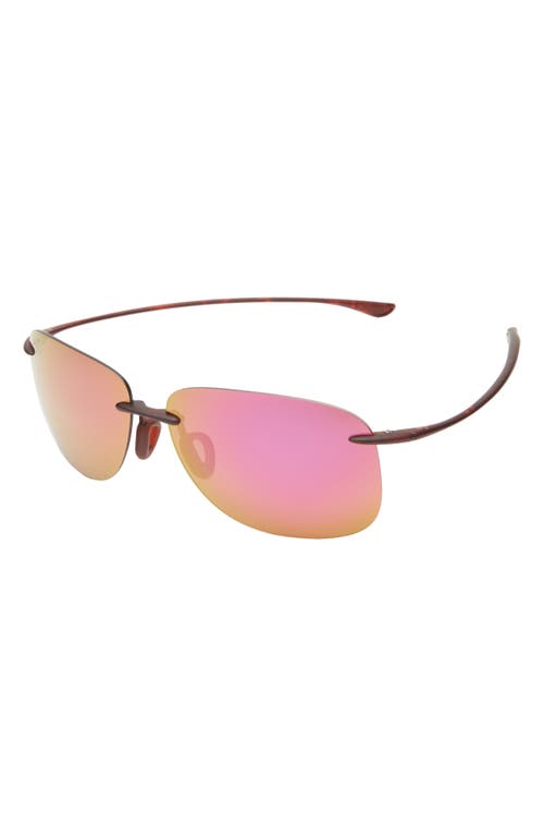 Maui Jim 62mm Shield Core Polarized Sunglasses In Tortoise Tortoise Sunrise