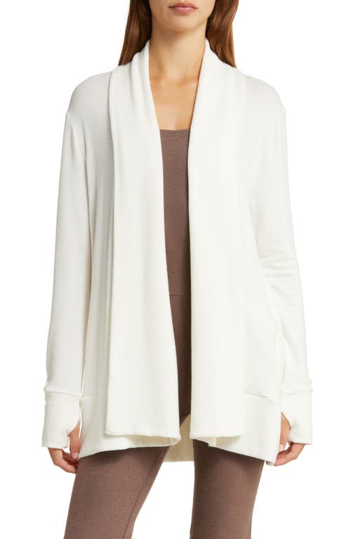Beyond Yoga Soften Up Cardigan in Fresh Snow at Nordstrom, Size Large