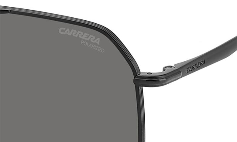 Shop Carrera Eyewear 59mm Polarized Aviator Sunglasses In Matte Black/ Gray Polar
