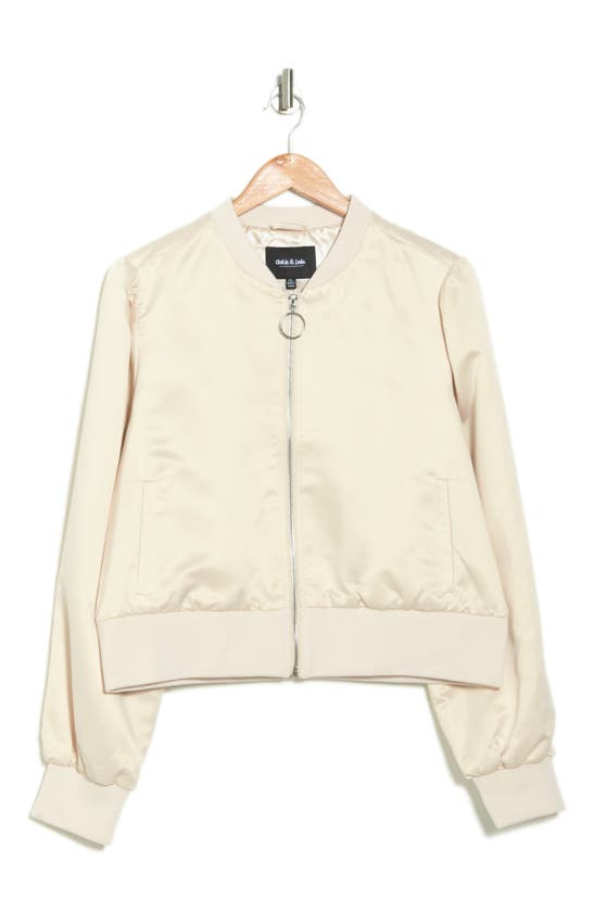 Ookie & Lala Women's Satin Bomber Jacket In Champagne | ModeSens