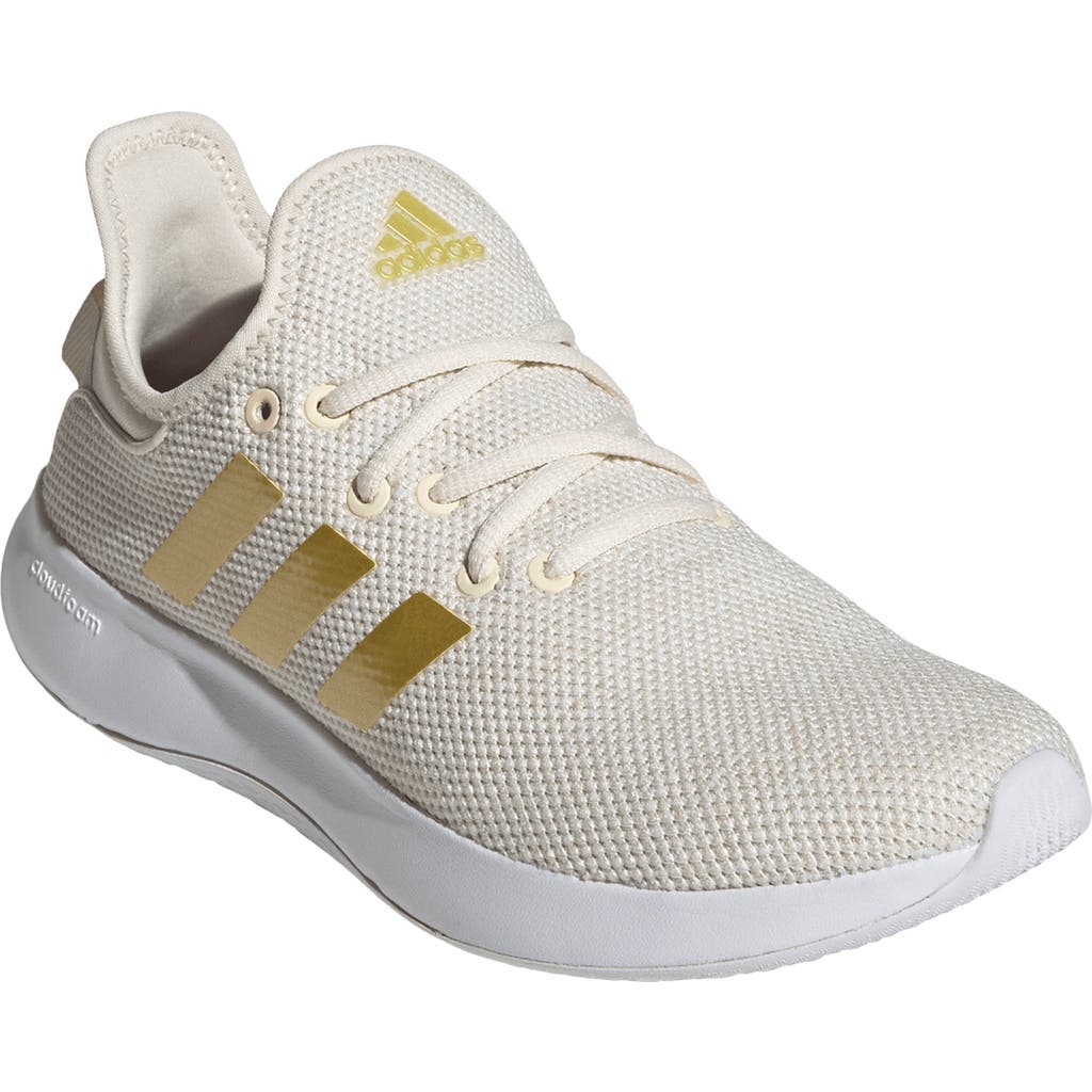 Adidas Originals Adidas Cloadfoam Pure Running Shoe In White/gold Met./white