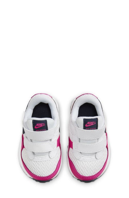 Shop Nike Kids' Air Max Systm Sneaker In White/pink/pure Platinum