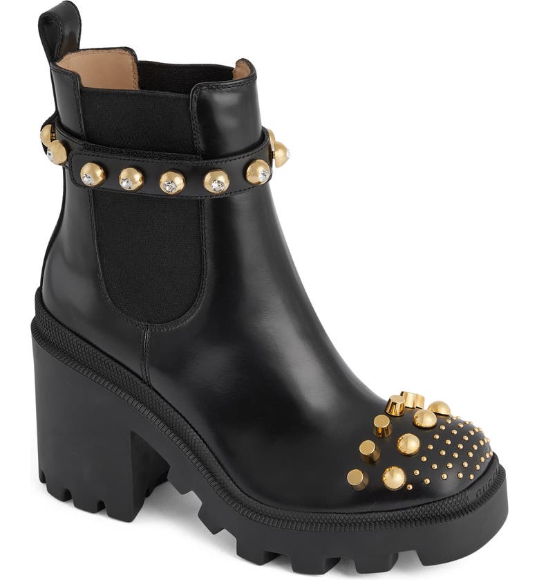 Gucci Trip Studded Chelsea Boot (Women) | Nordstrom