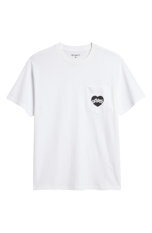 Shop Carhartt Work In Progress Amour Pocket Jersey Graphic T-shirt In White/black