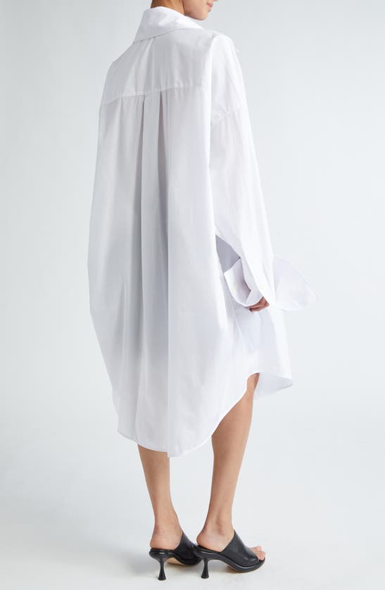 Shop Peter Do Oversize Button-up Coat Shirt In White