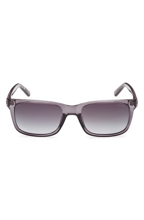 Guess 55mm Rectangular Sunglasses In Gray