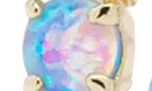 Melinda Maria Oh She Fancy Opal Inside Out Huggie Hoop Earrings In Blue Opal/gold
