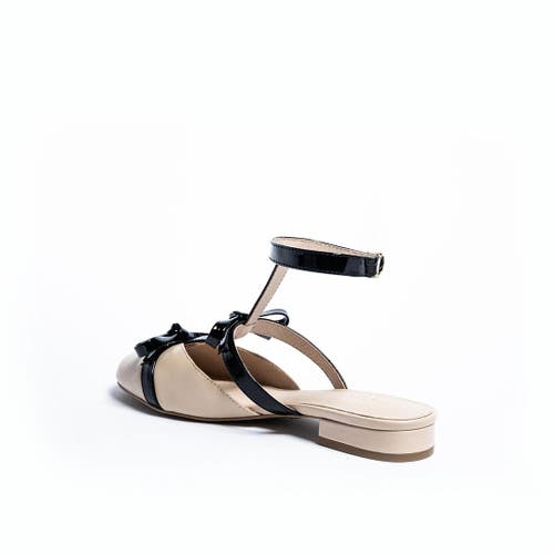 Shop Cecelia New York Smithe Ankle Strap Mule In Beigeblack