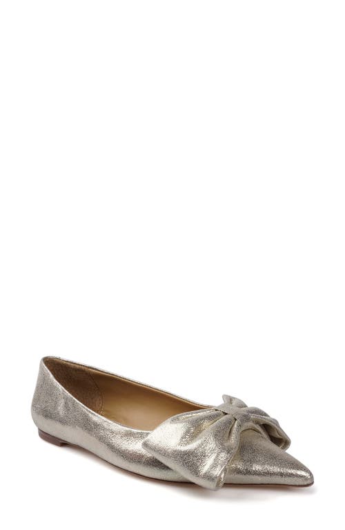 Zigi Manelik Pointed Toe Flat In Metallic