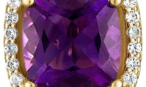 Fzn Diamond Lever-back Earrings In Amethyst