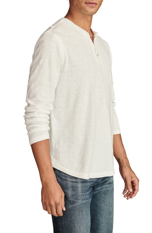 Shop Lucky Brand Weekend Slub Henley In Bright White