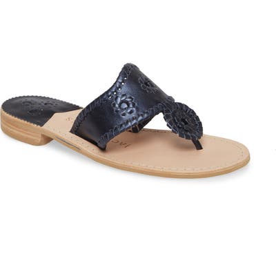 Jack Rogers Metallic Jacks Flip Flop- Blue