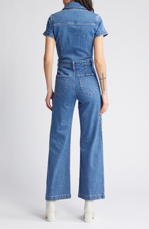Rolla's Sailor Short Sleeve Denim Jumpsuit In Breaker