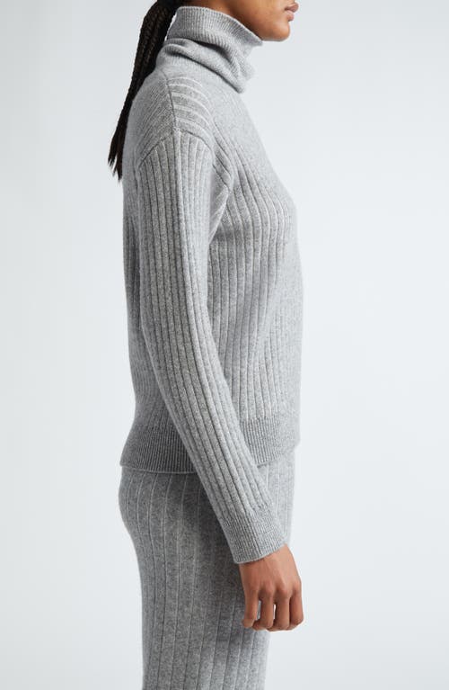 Eleventy Virgin Wool & Cashmere Rib Turtleneck Sweater In Grey