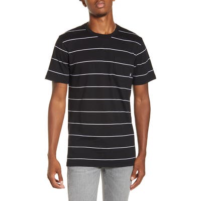 Vans Glenwood Stripe Pocket T-Shirt, Black