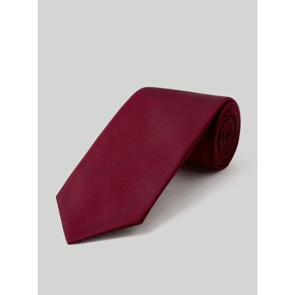 Robert Talbott Newman 7 Fold Solid Silk Necktie In Red