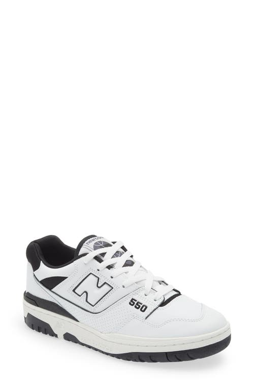 New Balance 550 Basketball Sneaker In White/white/black