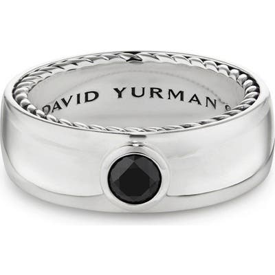 David Yurman Streamline Band Ring With Black Diamond, m