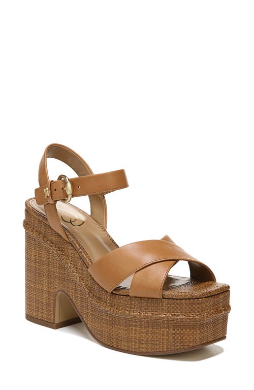 Sam Edelman Trianna Espadrille Platform Sandal in Light Brown at Nordstrom, Size 9