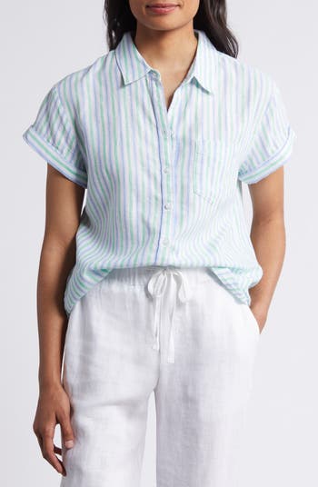 Medium Size Caslon Slub Jersey Camp Shirt In Pink Flamingo main image 1