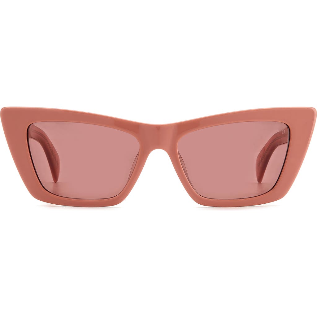Rag & Bone 53mm Cat Eye Sunglasses In Pink/burgundy