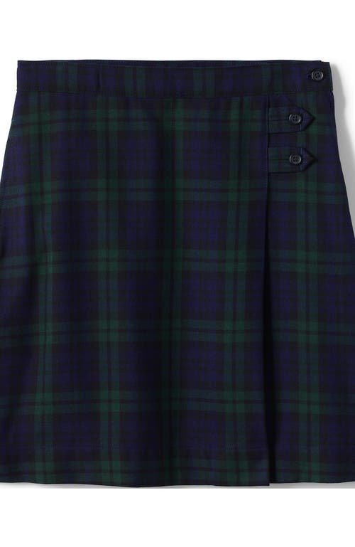 LANDS' END LANDS' END SCHOOL UNIFORM GIRLS PLAID A-LINE SKIRT BELOW THE KNEE