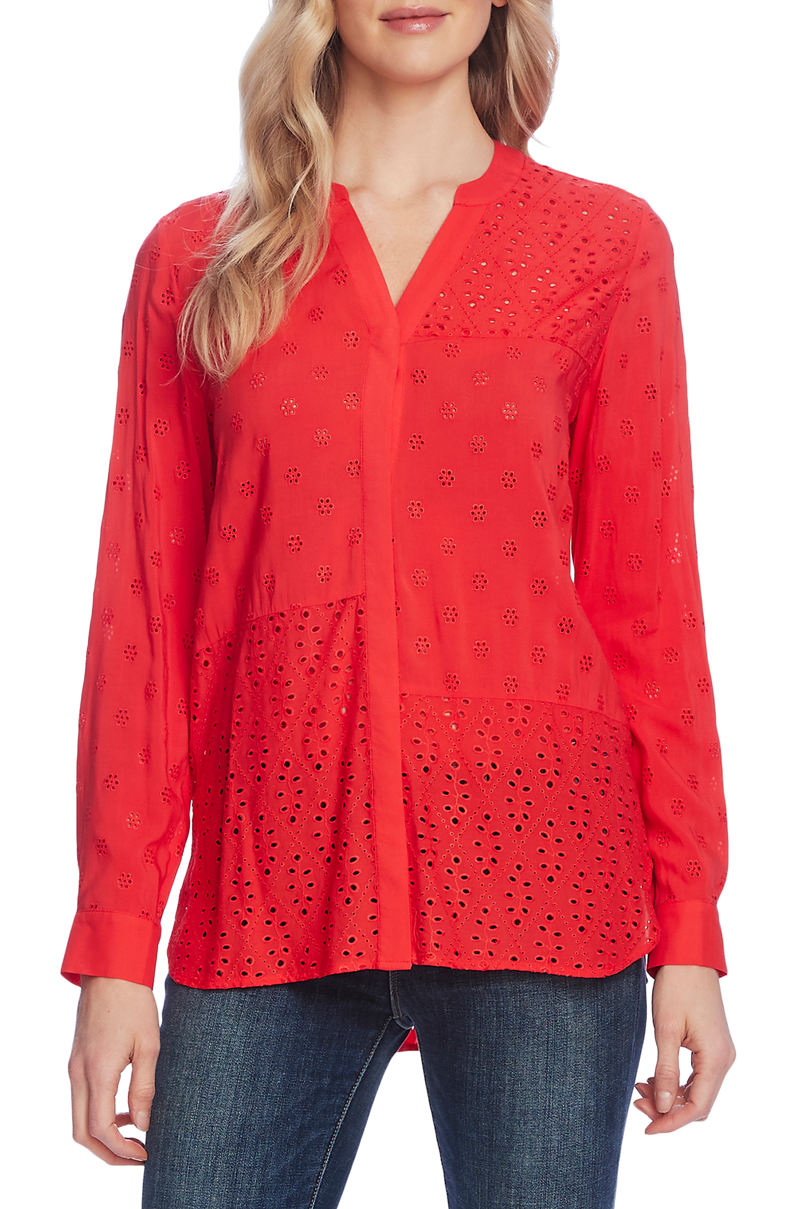 vince camuto long sleeve blouse