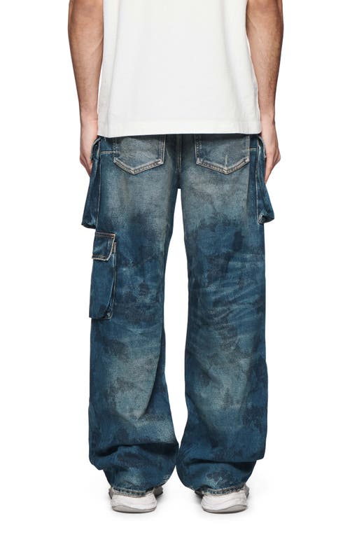 Shop Purple Brand Cargo Jeans In Dark Indigo