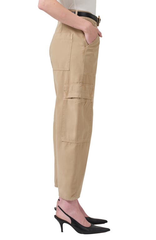 Shop Citizens Of Humanity Marcelle Low Rise Barrel Cargo Pants In Heirloom