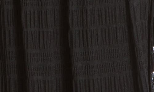 Max Studio Mock Neck Lace Mesh Dress In Black