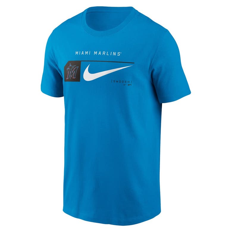 Shop Nike Teal Miami Marlins Team Swoosh Lockup T-shirt