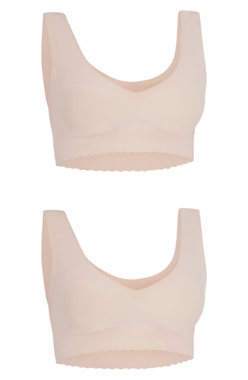 belly bandit 2-Pack Anti V-Neck Wireless Maternity Bra Bundle in Nude