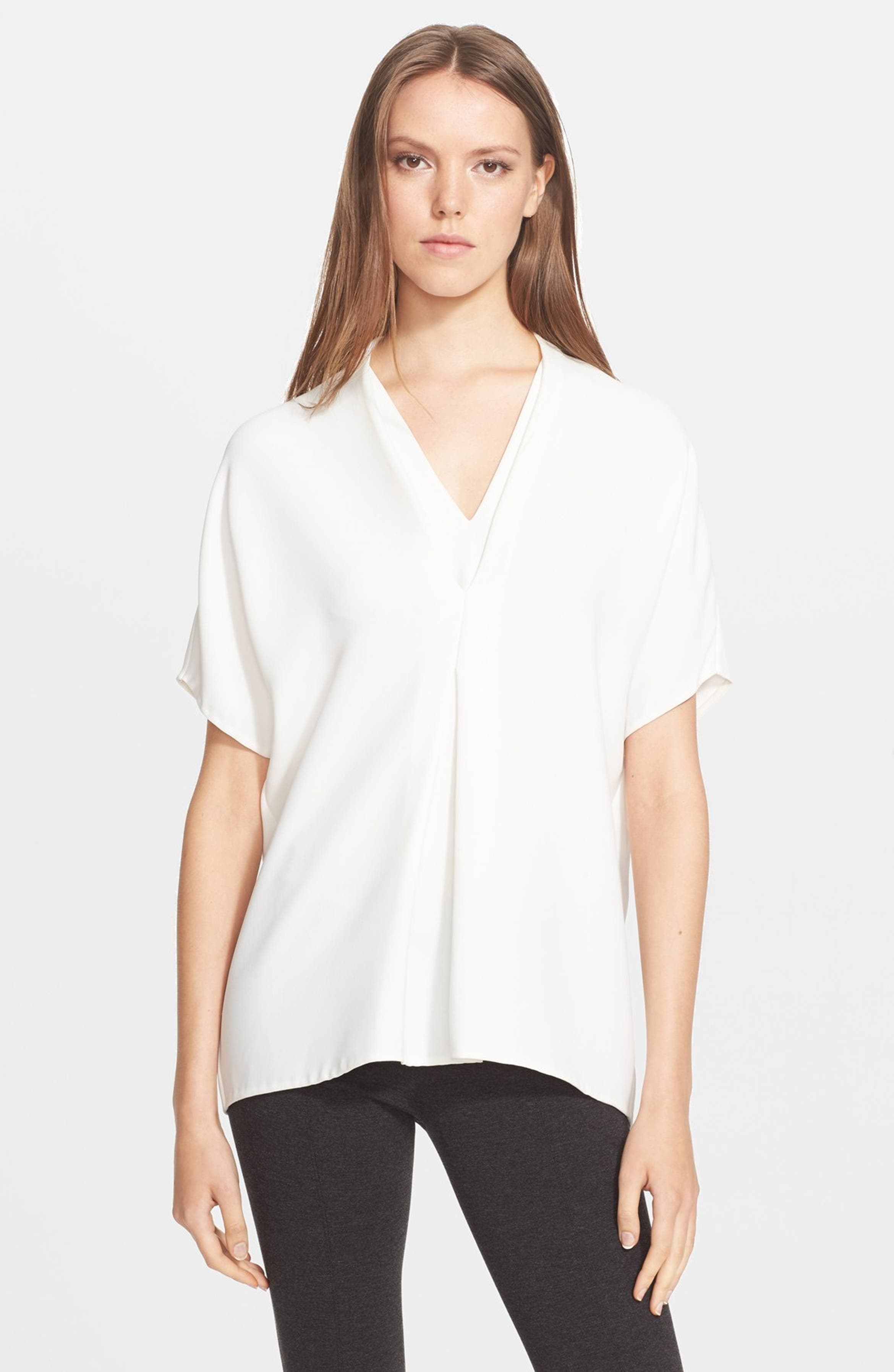 Vince 'Double V' Crepe Top | Nordstrom