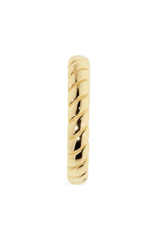 Shop Argento Vivo Sterling Silver Twust Texture Tube Ring In Gold