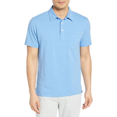 Faherty Sunwashed Regular Fit Polo, Blue