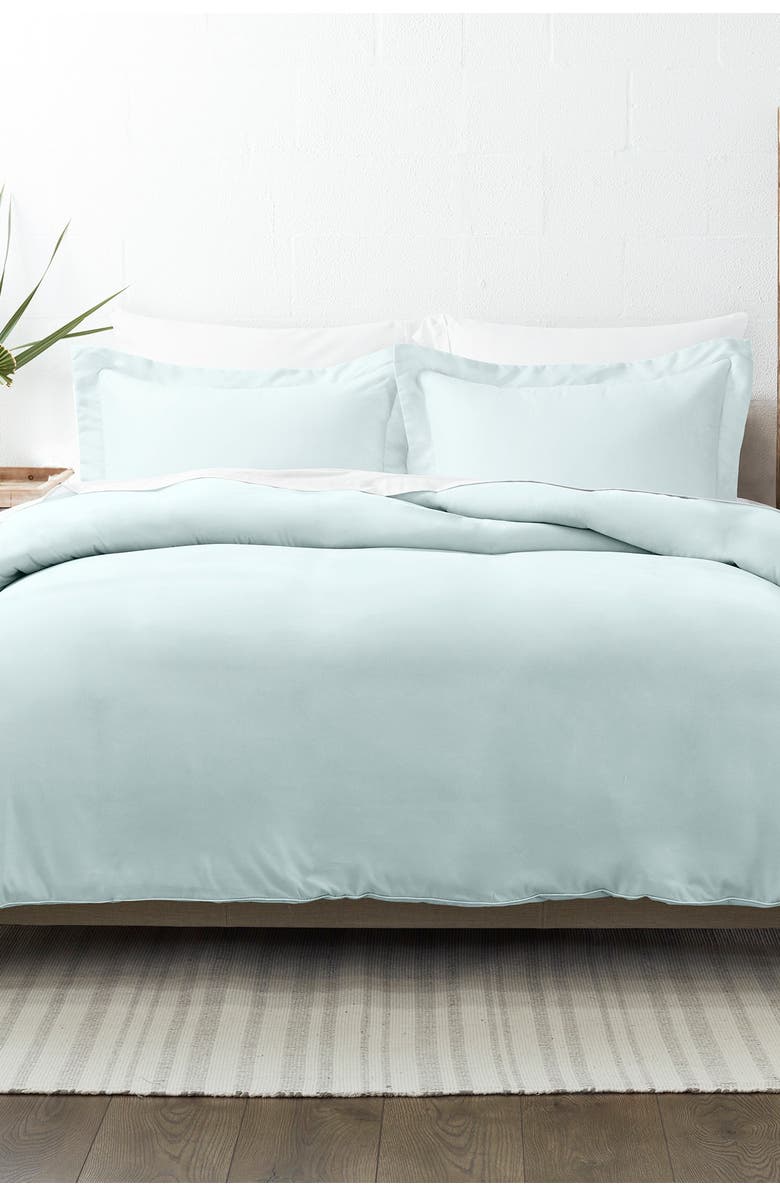 IENJOY HOME Home Collection Premium Ultra Soft 3-Piece King/Cal King Duvet Cover Set - Aqua, Main, color, MINT
