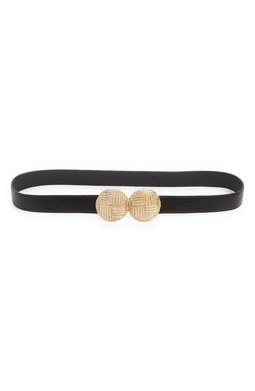 Raina Milo Leather Belt In Black/gold